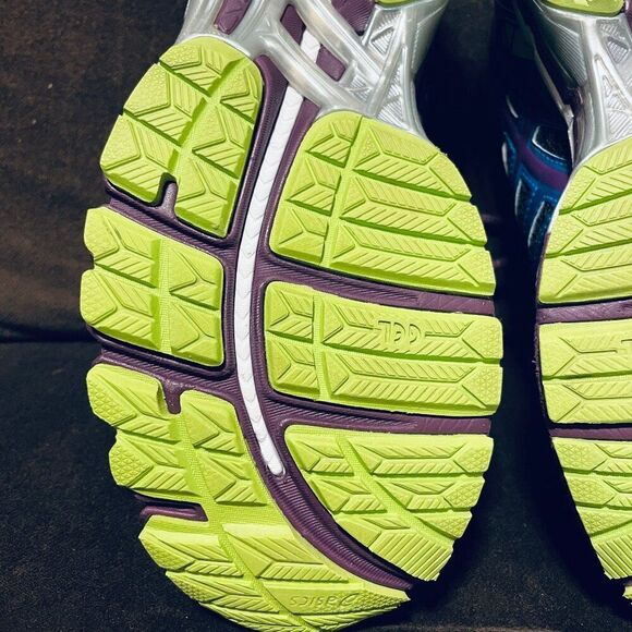 Mint condition ASICS GEL KAYANO 20 Black Blue Purple Lime 9 US Womens Medium - Picture 15 of 16